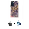MARSİLYAN™- Redmi Note 11 Pro Kılıf Siluet Çizgi Koleksiyonu - Siyah 3D Antistatik Cam Ekran Koruyucu + Kamera Lens Koruma Cam - SF