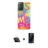 MARSİLYAN™- Redmi Note 11 Pro Kılıf Siluet Çizgi Koleksiyonu - Siyah 3D Antistatik Hayalet Cam Ekran Koruyucu + Kamera Lens Koruma Cam - SF