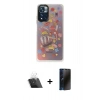 MARSİLYAN™- Redmi Note 11 Pro Kılıf Siluet Çizgi Koleksiyonu - Siyah 3D Antistatik Hayalet Cam Ekran Koruyucu + Kamera Lens Koruma Cam - SF