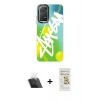 MARSİLYAN™- Redmi Note 11 Pro Kılıf Siluet Çizgi Koleksiyonu - Siyah Mat Seramik Nano Ekran Koruyucu + Kamera Lens Koruma Cam - SF