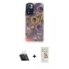 MARSİLYAN™- Redmi Note 11 Pro Kılıf Siluet Çizgi Koleksiyonu - Siyah Mat Seramik Nano Ekran Koruyucu + Kamera Lens Koruma Cam - SF