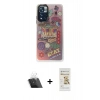 MARSİLYAN™- Redmi Note 11 Pro Kılıf Siluet Çizgi Koleksiyonu - Siyah Mat Seramik Nano Ekran Koruyucu + Kamera Lens Koruma Cam - SF