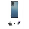 MARSİLYAN™- Redmi Note 11 Pro Kılıf Vadi Minimal - Şeffaf Pasifik Cam Ekran Koruyucu + Şeffaf Kamera Lens Koruma Cam