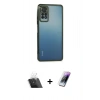 MARSİLYAN™- Redmi Note 11 Pro Kılıf Vadi Minimal - Şeffaf Pasifik Cam Ekran Koruyucu + Şeffaf Kamera Lens Koruma Cam