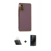 MARSİLYAN™- Redmi Note 11 Pro Kılıf Yankı Serisi - Siyah 3D Antistatik Hayalet Cam Ekran Koruyucu + Kamera Lens Koruma Cam - SF