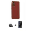 MARSİLYAN™- Redmi Note 11 Pro Kılıf Yankı Serisi - Siyah 3D Antistatik Hayalet Cam Ekran Koruyucu + Kamera Lens Koruma Cam - SF