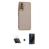 MARSİLYAN™- Redmi Note 11 Pro Kılıf Yankı Serisi - Siyah 3D Antistatik Hayalet Cam Ekran Koruyucu + Kamera Lens Koruma Cam - SF