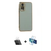 MARSİLYAN™- Redmi Note 11 Pro Kılıf Yankı Serisi - Siyah 3D Antistatik Seramik Nano Ekran Koruyucu + Kamera Lens Koruma Cam - SF