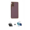 MARSİLYAN™- Redmi Note 11 Pro Kılıf Yankı Serisi - Siyah 3D Antistatik Seramik Nano Ekran Koruyucu + Kamera Lens Koruma Cam - SF