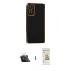 MARSİLYAN™- Redmi Note 11 Pro Kılıf Yankı Serisi - Siyah Mat Seramik Nano Ekran Koruyucu + Kamera Lens Koruma Cam - SF