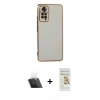 MARSİLYAN™- Redmi Note 11 Pro Kılıf Yankı Serisi - Siyah Mat Seramik Nano Ekran Koruyucu + Kamera Lens Koruma Cam - SF