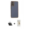 MARSİLYAN™- Redmi Note 11 Pro Kılıf Yankı Serisi - Siyah Mat Seramik Nano Ekran Koruyucu + Kamera Lens Koruma Cam - SF