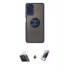 MARSİLYAN™- Redmi Note 11 Pro Kılıf Yörünge Çizgi - Şeffaf Pasifik Cam Ekran Koruyucu + Kamera Lens Koruma Cam - SF