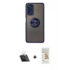 MARSİLYAN™- Redmi Note 11 Pro Kılıf Yörünge Çizgi - Siyah Mat Seramik Nano Ekran Koruyucu + Kamera Lens Koruma Cam - SF