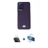 MARSİLYAN™- Redmi Note 11S Kılıf Vadi Çizgi Prime - Siyah 3D Antistatik Cam Ekran Koruyucu + Kamera Lens Koruma Cam - SF