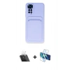 MARSİLYAN™- Redmi Note 11S Kılıf Vadi Çizgi Prime - Siyah 3D Antistatik Cam Ekran Koruyucu + Kamera Lens Koruma Cam - SF