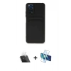 MARSİLYAN™- Redmi Note 11S Kılıf Vadi Çizgi Prime - Siyah 3D Antistatik Cam Ekran Koruyucu + Kamera Lens Koruma Cam - SF