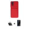 MARSİLYAN™- Redmi Note 11S Kılıf Vadi Çizgi Prime - Siyah 3D Antistatik Hayalet Cam Ekran Koruyucu + Kamera Lens Koruma Cam - SF