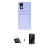 MARSİLYAN™- Redmi Note 11S Kılıf Vadi Çizgi Prime - Siyah 3D Antistatik Hayalet Cam Ekran Koruyucu + Kamera Lens Koruma Cam - SF