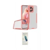 MARSİLYAN™- Redmi Note 12 4G Kılıf Atlas Asil Serisi - Şeffaf Pasifik Cam Ekran Koruyucu
