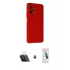 MARSİLYAN™- Redmi Note 12 5G Kılıf Ahenk Serisi - Şeffaf Pasifik Cam Ekran Koruyucu + Kamera Lens Koruma Cam - SF
