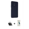 MARSİLYAN™- Redmi Note 12 5G Kılıf Ahenk Serisi - Şeffaf Pasifik Cam Ekran Koruyucu + Kamera Lens Koruma Cam - SF