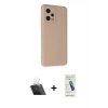 MARSİLYAN™- Redmi Note 12 5G Kılıf Ahenk Serisi - Şeffaf Pasifik Cam Ekran Koruyucu + Kamera Lens Koruma Cam - SF