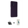 MARSİLYAN™- Redmi Note 12 5G Kılıf Ahenk Serisi - Şeffaf Pasifik Cam Ekran Koruyucu + Kamera Lens Koruma Cam - SF