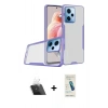 MARSİLYAN™- Redmi Note 12 5G Kılıf Atlas Asil Serisi - Şeffaf Pasifik Cam Ekran Koruyucu + Kamera Lens Koruma Cam - SF