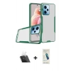 MARSİLYAN™- Redmi Note 12 5G Kılıf Atlas Asil Serisi - Şeffaf Pasifik Cam Ekran Koruyucu + Kamera Lens Koruma Cam - SF