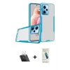 MARSİLYAN™- Redmi Note 12 5G Kılıf Atlas Asil Serisi - Şeffaf Pasifik Cam Ekran Koruyucu + Kamera Lens Koruma Cam - SF