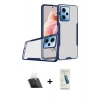 MARSİLYAN™- Redmi Note 12 5G Kılıf Atlas Asil Serisi - Şeffaf Pasifik Cam Ekran Koruyucu + Kamera Lens Koruma Cam - SF
