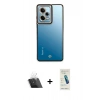 MARSİLYAN™- Redmi Note 12 5G Kılıf Çekirdek Klasik Serisi - Şeffaf Pasifik Cam Ekran Koruyucu + Şeffaf Kamera Lens Koruma Cam