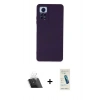 MARSİLYAN™- Redmi Note 12 Pro 4G Kılıf Ahenk Serisi - Şeffaf Pasifik Cam Ekran Koruyucu + Kamera Lens Koruma Cam - SF
