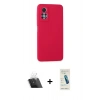 MARSİLYAN™- Redmi Note 12 Pro 4G Kılıf Ahenk Serisi - Şeffaf Pasifik Cam Ekran Koruyucu + Kamera Lens Koruma Cam - SF