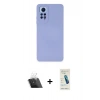 MARSİLYAN™- Redmi Note 12 Pro 4G Kılıf Ahenk Serisi - Şeffaf Pasifik Cam Ekran Koruyucu + Kamera Lens Koruma Cam - SF