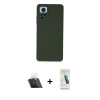 MARSİLYAN™- Redmi Note 12 Pro 4G Kılıf Ahenk Serisi - Şeffaf Pasifik Cam Ekran Koruyucu + Kamera Lens Koruma Cam - SF