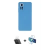 MARSİLYAN™- Redmi Note 12 Pro 4G Kılıf Ahenk Serisi - Siyah 3D Antistatik Cam Ekran Koruyucu + Şeffaf Kamera Lens Koruma Cam