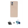 MARSİLYAN™- Redmi Note 12 Pro 4G Kılıf Ahenk Serisi - Siyah 3D Antistatik Cam Ekran Koruyucu + Şeffaf Kamera Lens Koruma Cam