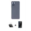 MARSİLYAN™- Redmi Note 12 Pro 4G Kılıf Ahenk Serisi - Siyah 3D Antistatik Hayalet Cam Ekran Koruyucu + Kamera Lens Koruma Cam - SF