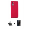 MARSİLYAN™- Redmi Note 12 Pro 4G Kılıf Ahenk Serisi - Siyah 3D Antistatik Hayalet Cam Ekran Koruyucu + Kamera Lens Koruma Cam - SF