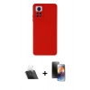 MARSİLYAN™- Redmi Note 12 Pro 4G Kılıf Ahenk Serisi - Siyah 3D Antistatik Mat Seramik Nano Ekran Koruyucu + Kamera Lens Koruma Cam - SF