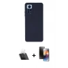 MARSİLYAN™- Redmi Note 12 Pro 4G Kılıf Ahenk Serisi - Siyah 3D Antistatik Mat Seramik Nano Ekran Koruyucu + Kamera Lens Koruma Cam - SF