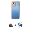 MARSİLYAN™- Redmi Note 12 Pro 4G Kılıf Eksen Doku Prime - Siyah 3D Antistatik Cam Ekran Koruyucu + Kamera Lens Koruma Cam - SF