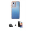 MARSİLYAN™- Redmi Note 12 Pro 4G Kılıf Eksen Doku Prime - Siyah 3D Antistatik Mat Seramik Nano Ekran Koruyucu + Şeffaf Kamera Lens Koruma Cam