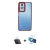MARSİLYAN™- Redmi Note 12 Pro 4G Kılıf Eksen Doku Prime - Siyah 3D Antistatik Seramik Nano Ekran Koruyucu + Kamera Lens Koruma Cam - SF