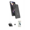 MARSİLYAN™- Redmi Note 12 Pro 4G Kılıf İz Işık Koleksiyonu - Şeffaf Pasifik Cam Ekran Koruyucu + Şeffaf Kamera Lens Koruma Cam