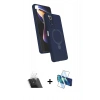 MARSİLYAN™- Redmi Note 12 Pro 4G Kılıf İz Işık Koleksiyonu - Siyah 3D Antistatik Seramik Nano Ekran Koruyucu + Şeffaf Kamera Lens Koruma Cam