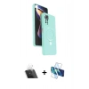 MARSİLYAN™- Redmi Note 12 Pro 4G Kılıf İz Işık Koleksiyonu - Siyah 3D Antistatik Seramik Nano Ekran Koruyucu + Şeffaf Kamera Lens Koruma Cam