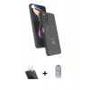 MARSİLYAN™- Redmi Note 12 Pro 4G Kılıf İz Işık Koleksiyonu - Siyah Joko Magic 5D Cam + Kamera Lens Koruma Cam - SF